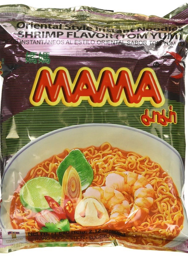 Mama 30 2.12OZ Packages Tom Yum Flavour Instant Noodles (Shrimp Flavored) - Image 1