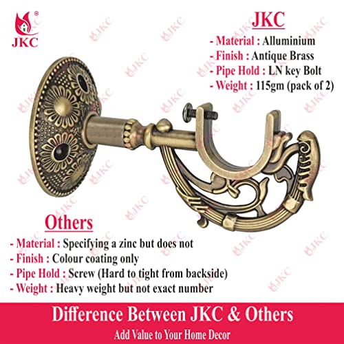 JKC Peacock Antique Curtain Brackets Holder for Window/Door at Home/Hotel/Restaurant (Support Only, 2 Pcs) - Image 5