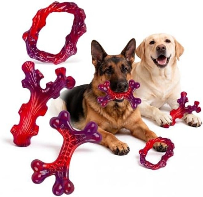 ألعاب الكلاب القوية من Frienhund للمضغ العنيف - عبوة 3 قطع، لعبة مضغ متينة للكلاب الكبيرة والمتوسطة الحجم - Image 3