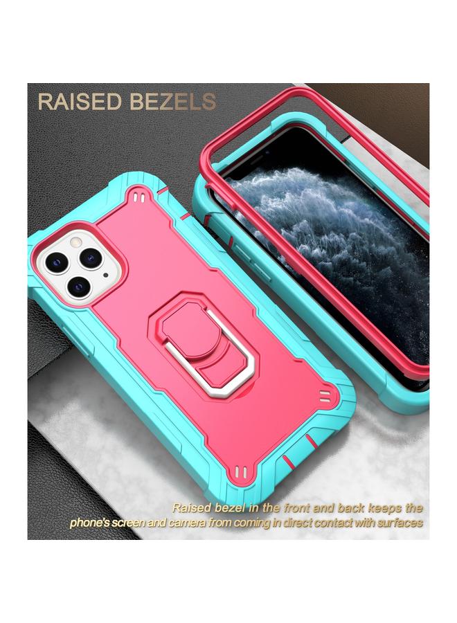 S-TOP Case For iPhone 11 Pro PC + Rubber 3-layers Shockproof Protective Case with Rotating Holder - Image 2