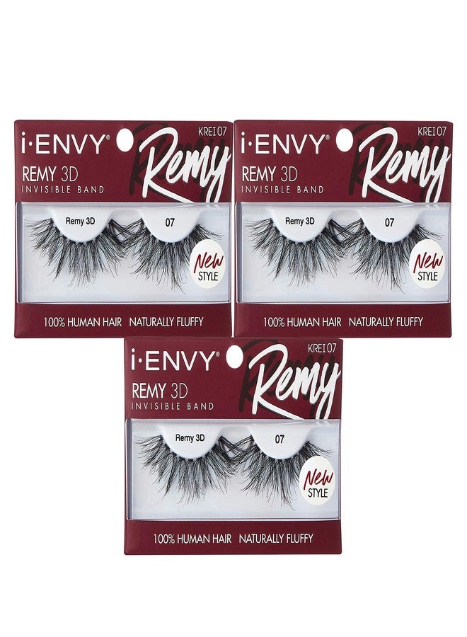 i.Envy i-Envy Remy False Eyelashes 3D Collection, Invisible Band, 100% Human Hair Lashes (3 PACK) - Image 1
