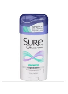 Sure Sure Wide Anti-Perspirant Deodorant Original Solid Unscented 2.70 oz (Pack of 4) 