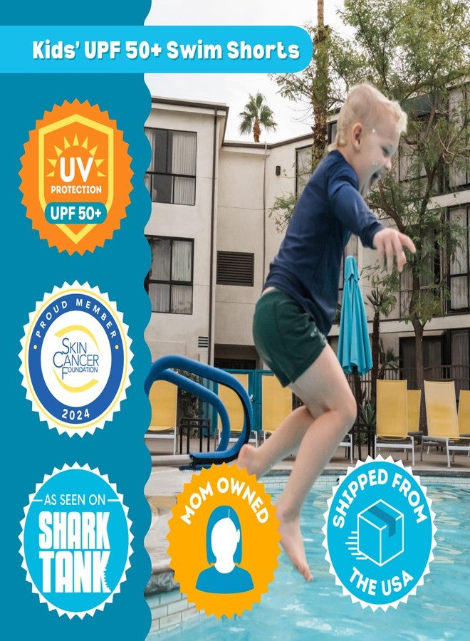 SwimZip Shorties - UPF 50+ Swim Shorts - Baby, Toddler, and Kids - Boys or Girls Hunter Green - Image 2