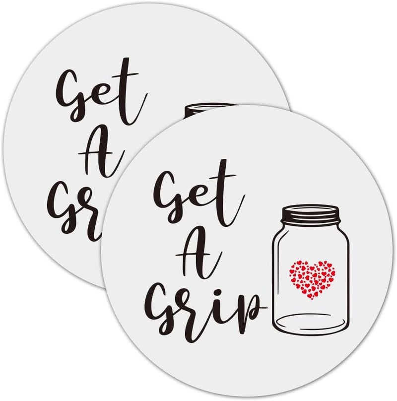 FTONENI Silicone Jar Opener Gripper Pad, Jar Grippers for Opening Jars, Get A Grip Rubber Bottle Opener Gripper Pad, Round Multi-Purpose Non Slip Heat Insulation Bottle Lid Openers for Seniors Kids 2 Pieces - Image 1