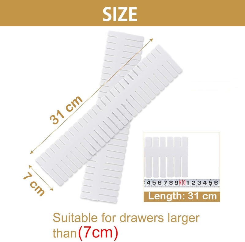 NYALKARAN Adjustable Drawer Divider Set for home and office organization. Customizable, interlocking design for clutter-free storage in drawers and cabinets (Cut at Will) (16) - Image 2