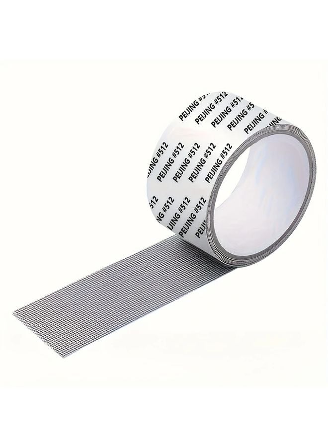 Black Self Adhesive Window Screen Repair Tape Insect Net Mesh Patching 2m Long - Image 1