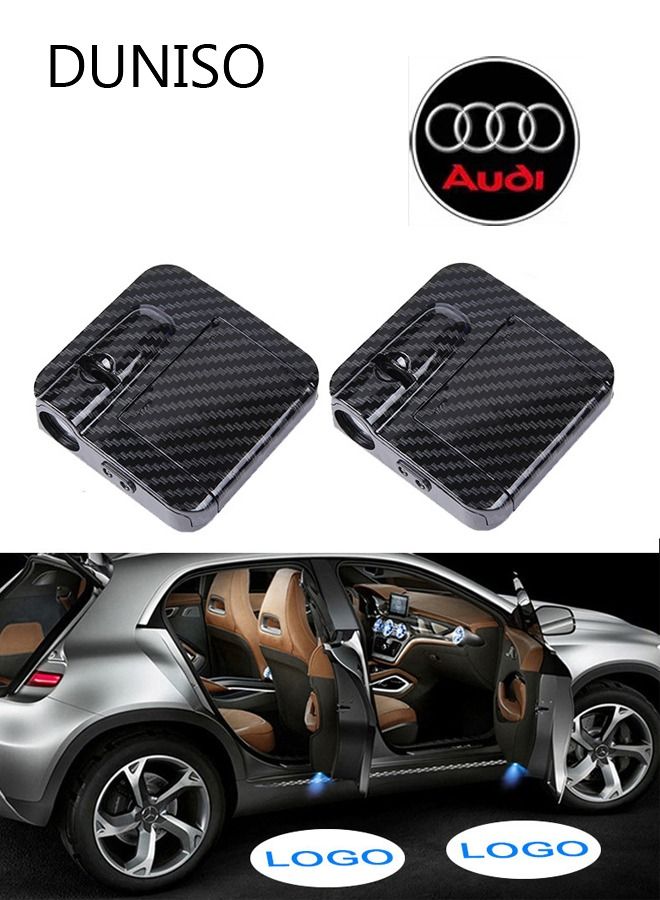 DUNISO 2 pieces Audi Logo Car Door Welcome Light Led Projector Ghost Shadow Light  - Image 1