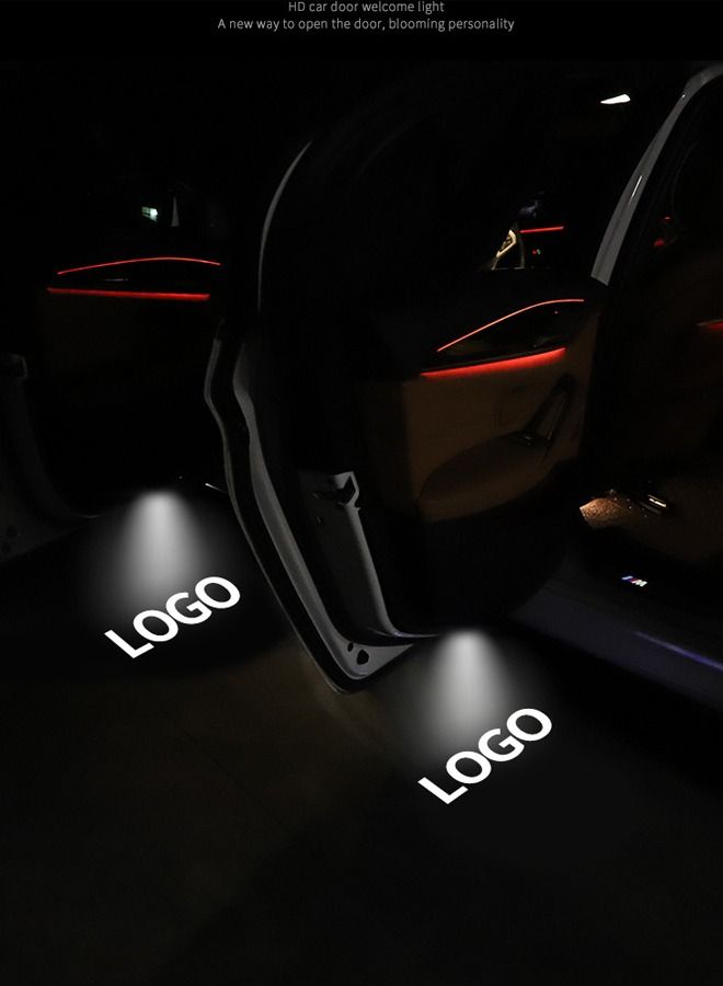 DUNISO 2 pieces Audi Logo Car Door Welcome Light Led Projector Ghost Shadow Light  - Image 2