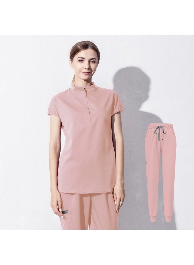 NIBEMINENT Fashion Women Workwear Scrub Tops+pant Medical Uniform Surgery Scrubs Shirt Short Sleeve Pet Shop Doctor Nurse Nursing Uniform - Image 1
