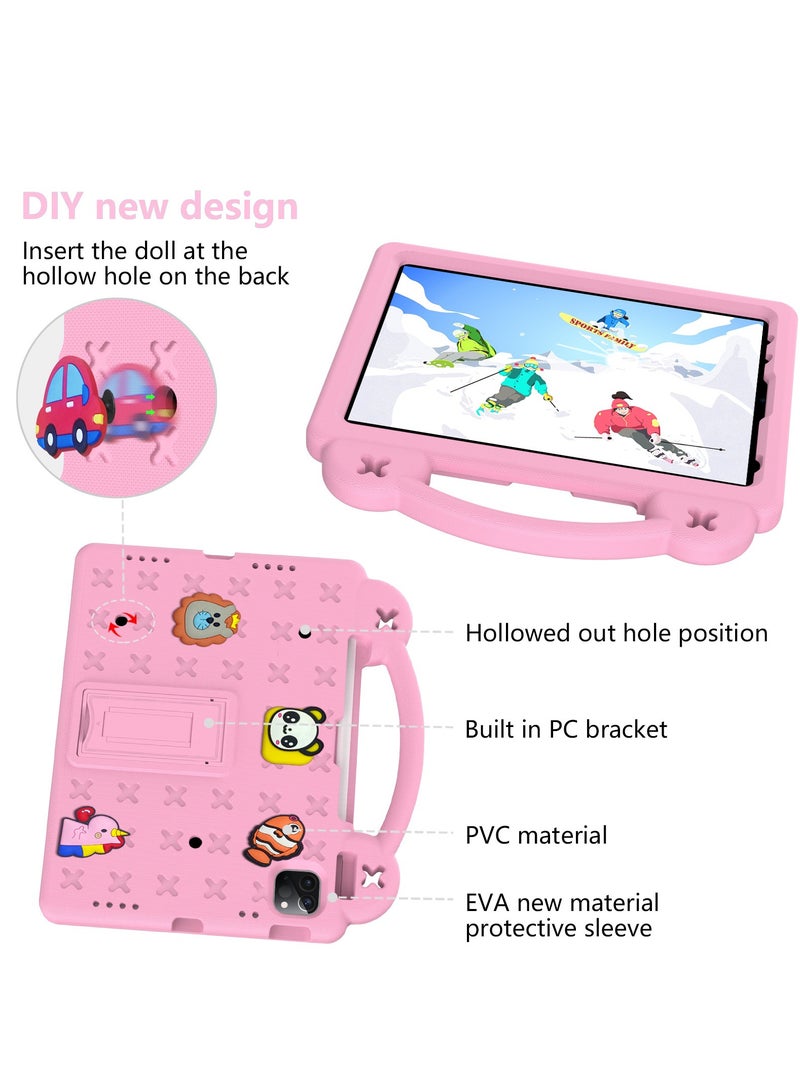 Protective Tablet Case Compatible with HUAWEI MatePad SE 2023 10.4 with Handle Bar Children Cover , Flat Protective Sleeve EVA Shockproof Tablet Case Portable Cute Cover with Kickstand - Image 4