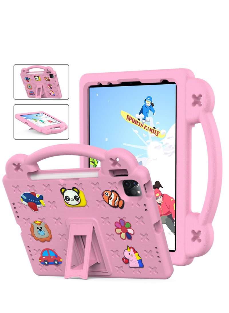 Protective Tablet Case Compatible with HUAWEI MatePad SE 2023 10.4 with Handle Bar Children Cover , Flat Protective Sleeve EVA Shockproof Tablet Case Portable Cute Cover with Kickstand - Image 1