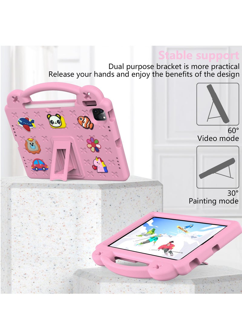 Protective Tablet Case Compatible with HUAWEI MatePad SE 2023 10.4 with Handle Bar Children Cover , Flat Protective Sleeve EVA Shockproof Tablet Case Portable Cute Cover with Kickstand - Image 2