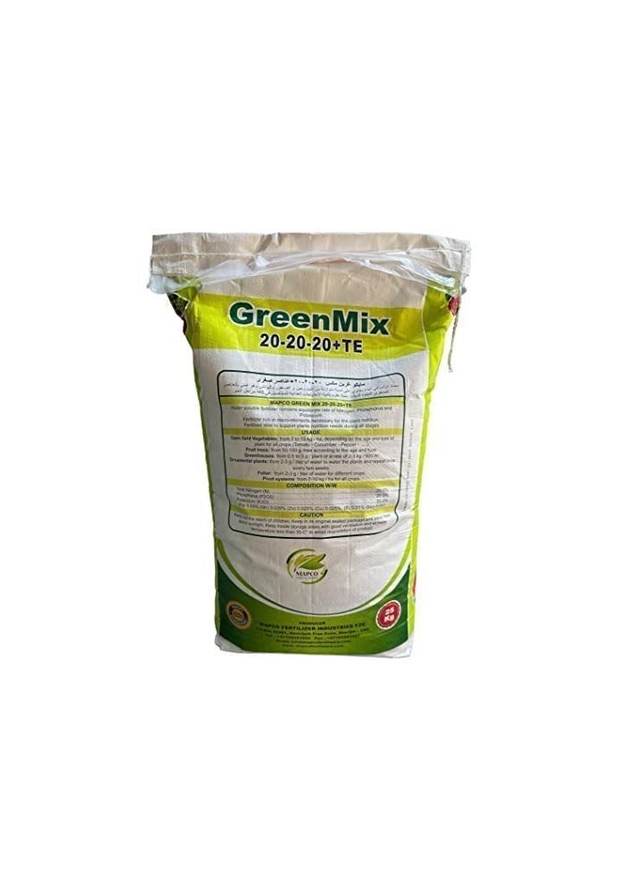 Mapco Green Mix NPK 20-20-20+TE Powder Fertilizer 25 Kg for Indoor and Outdoor Plants - Image 3