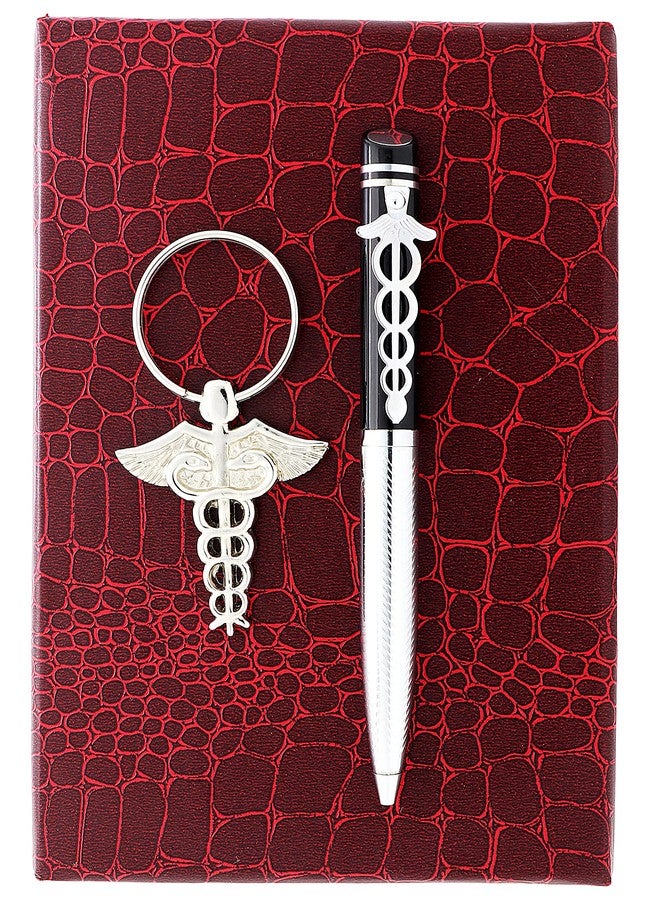 CrownLit Wood Gift For Doctor Combo Of Keychain And Pen, Brown - Image 4