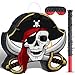 Harrycle Pirate Piata Bundle Pirate Party Game Set Include Captain Piata Bat Stick Blindfold Mask for Birthday Party Nautical Adventure Game Decor Supplies Decor 134 x 143 x 32 - Image 2