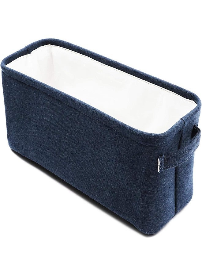 Juvale Jute Toilet Tank Basket - Space-Saving Navy Back-of-Toilet Organizer - Countertop Bathroom Organizer & Bath Tissue Holder - Navy Bathroom Basket for Decor & Organization - Blue, 16" x 6" x 5.5" - Image 4