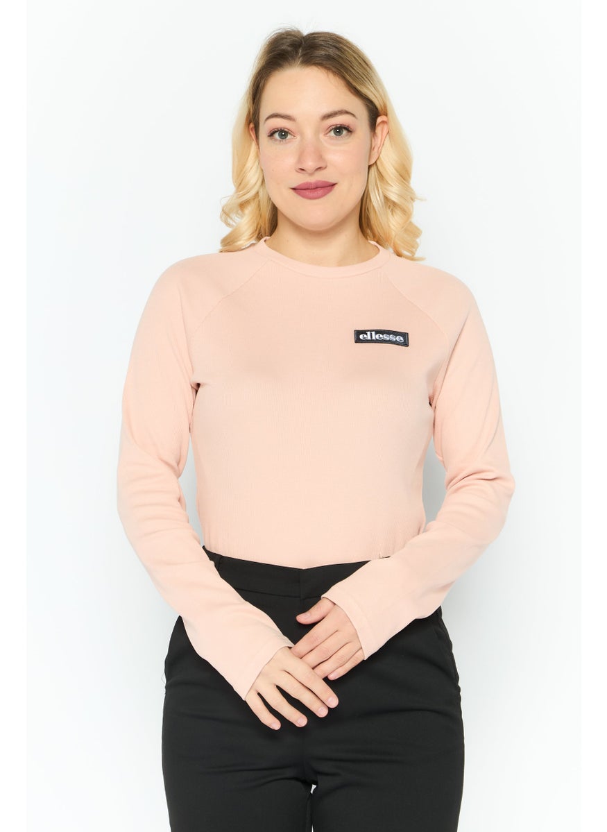 Ellesse - Women Brand Logo Long Sleeve Bodysuit, Pink - Image 1