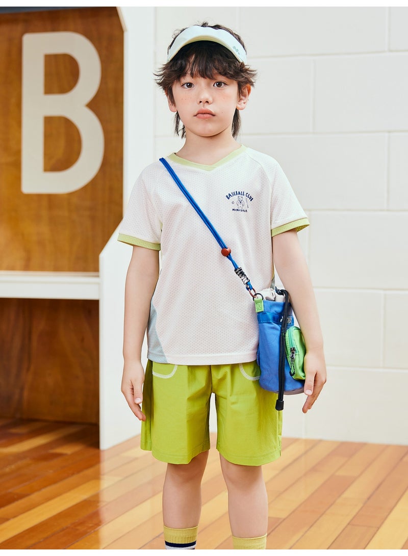 ميني بالا نقطة أزرار طفل غريبة جنسًا بطبعة نادي البيسبول الرياضي بأكمام قصيرة وقصر، قطعة رابطة منقطة وقابلة للتنفس، تصميم قوس قزح، أسفل بأربطة مرنة، رائعة للرياضة والارتداء اليومي والأنشطة الخارجية مجموعة فستان طفل - Image 1