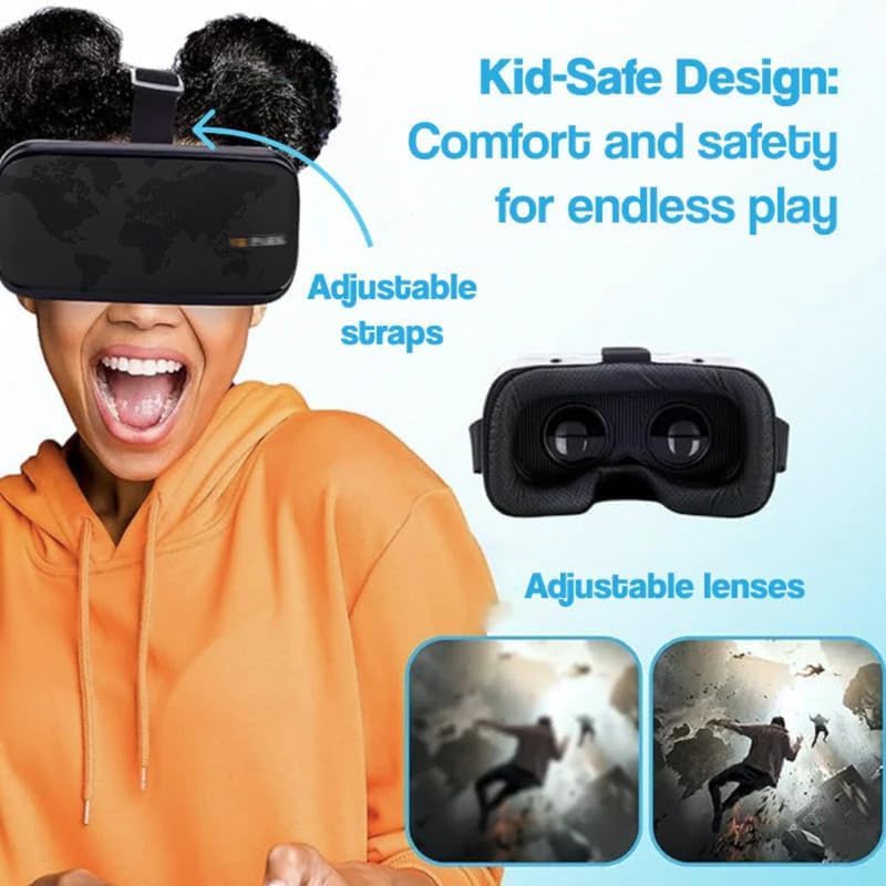 VR Smart 3D Glasses Upgraded VR Headset Smart 3D Virtual Reality HD Blue Light Eye Protection VR Glasses Compatible for Android iOS Systems Can Be Used Supporting Myopia - Image 4