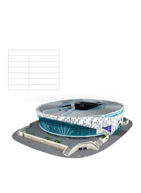 Educational Assembly Football Field Model Barca Real Madrid World Cup Diy 3d Puzzle Toy Handmade Gift-Color:White Deer Lane Stadium