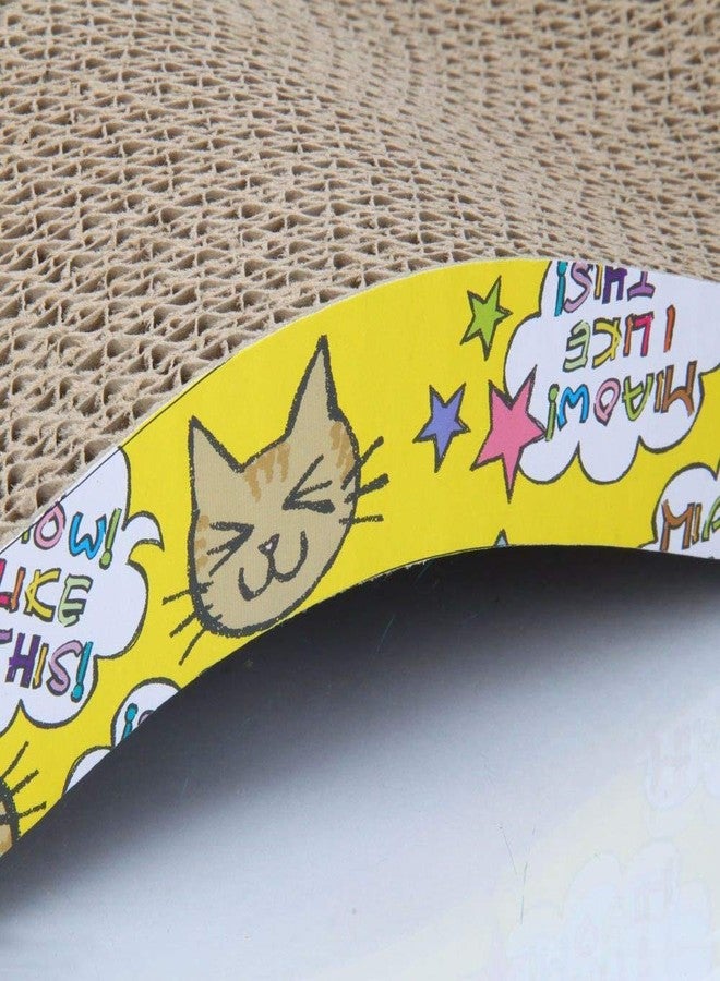 Pet Guard Jumbo Size Scratching Board/Scratch Pad Cum Healthy Toy with Catnip for Cat/Kitten/Puppy/Yellow Color - Image 4