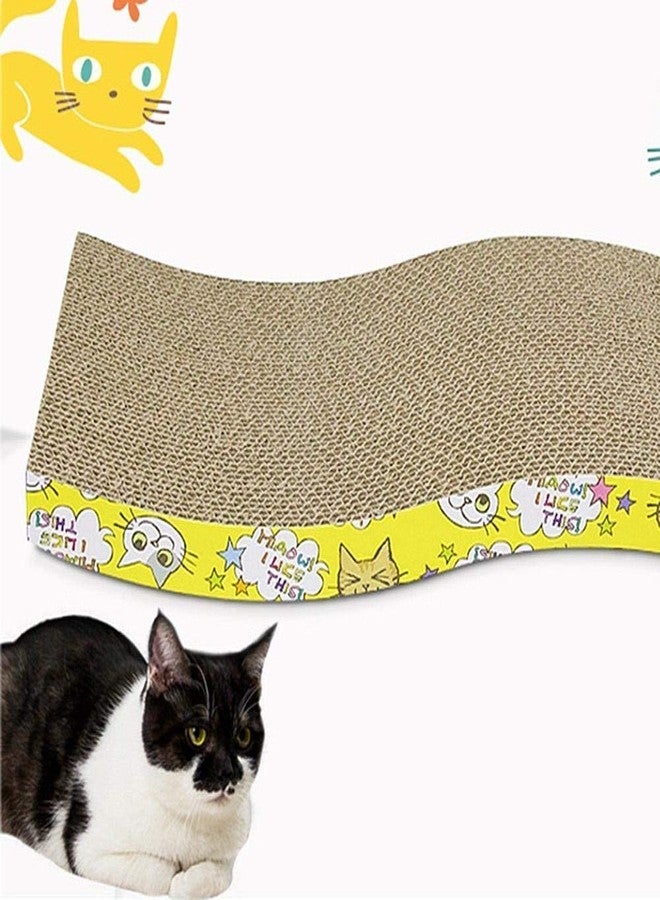 Pet Guard Jumbo Size Scratching Board/Scratch Pad Cum Healthy Toy with Catnip for Cat/Kitten/Puppy/Yellow Color - Image 3