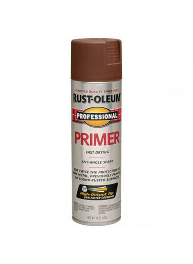 RUST-OLEUM Rust-Oleum 7569838 Professional Primer Spray Paint, 15 oz, Red Primer  - Image 2