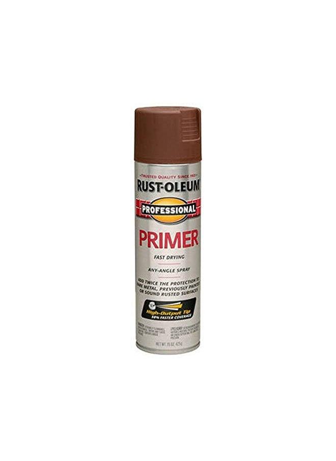 RUST-OLEUM Rust-Oleum 7569838 Professional Primer Spray Paint, 15 oz, Red Primer  - Image 1