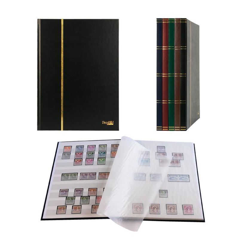Prophila Collection Prophila Stamp Album New 16 White Sides Black Cover - Image 2