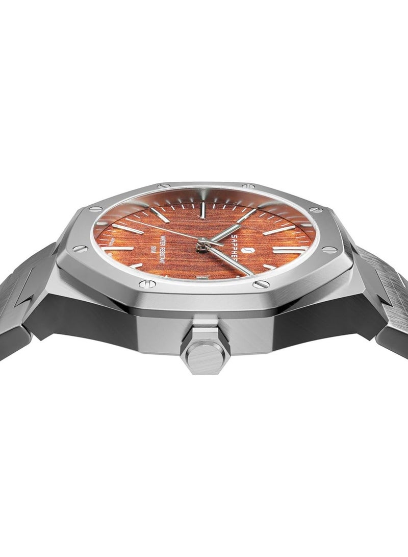 Sapphero Watch for Men Stainless Steel Mens Watches Waterproof Analog Quartz Movement Wrist Watch Gifts for Men - Image 2