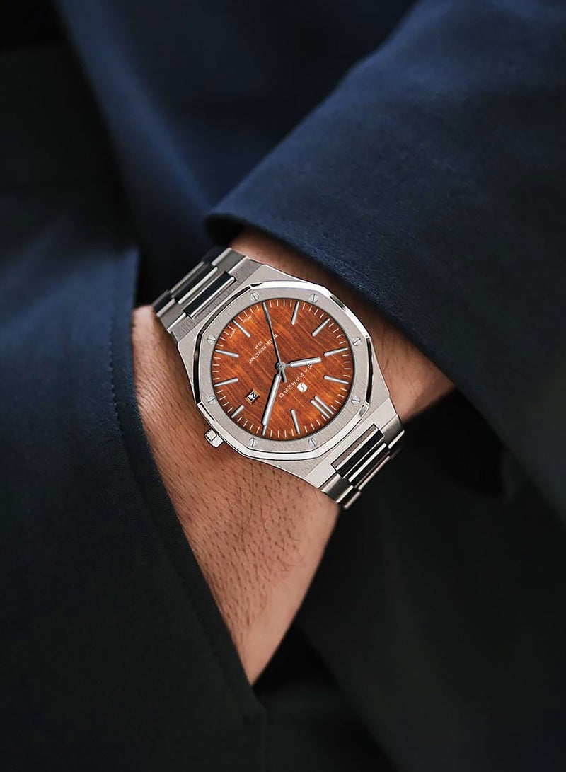 Sapphero Watch for Men Stainless Steel Mens Watches Waterproof Analog Quartz Movement Wrist Watch Gifts for Men - Image 4