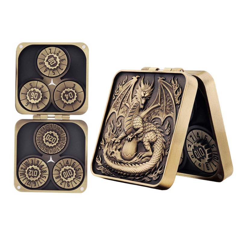 Haxtec Foldable Spinner Dice 7in1 Metal DND Dice Set Unique Foldling Pocket Dice Spinner Compatible with Dungeons and Dragons Magnetic Box DND Gifts for TTRPG Dungeon Masters RPG Collector - Image 3