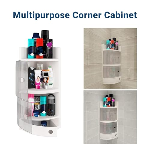 TNT THE NEXT TREND Unbreakable Plastic Bathroom Shower Corner Cabinet Sdx Combo With 2 Soap Dish Holders, 1 Multipurpose Toothbrush Holder And 1 Towel/Napkin Holder (White) - Image 2