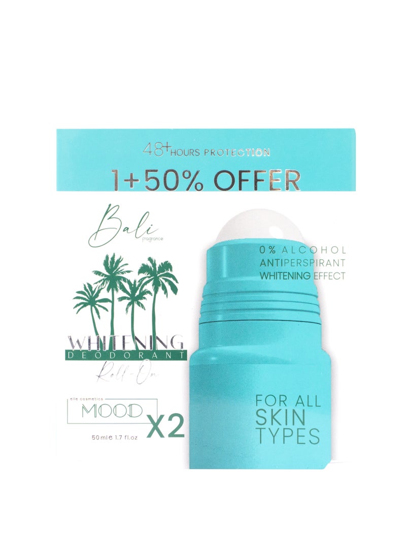 MOOD MOOD Bali Whitening Deodorant Roll On Offer 1+50% 50 ML 