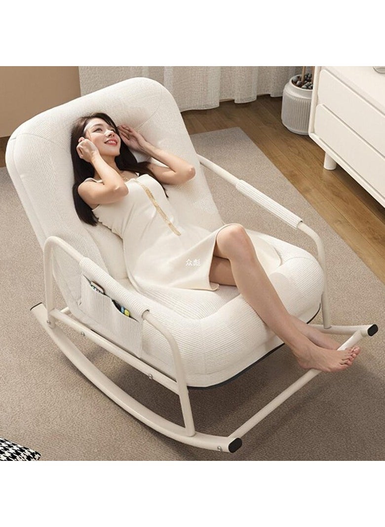 Organized Home - Rocking Chair Leisure Adjustable Back Chair Single Lazy Sofa With Storage Bag Suitable Comfortable and Soft Room Furniture For Living Room Bedroom Balcony - Image 1