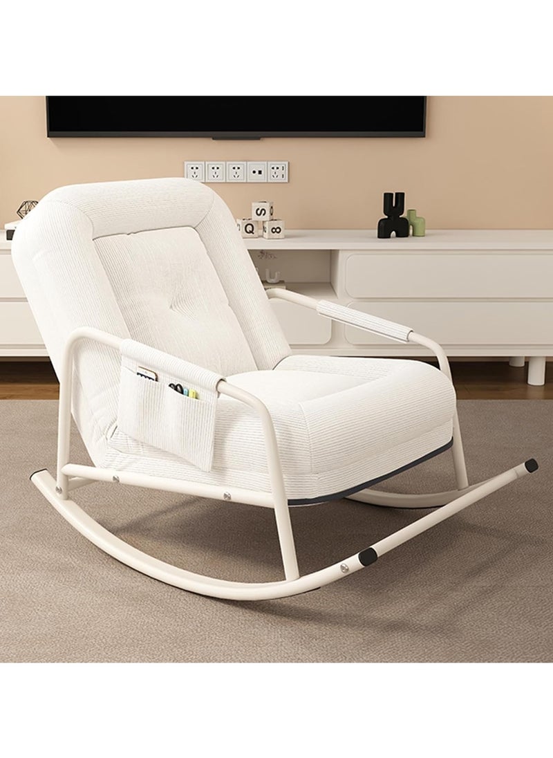 Organized Home - Rocking Chair Leisure Adjustable Back Chair Single Lazy Sofa With Storage Bag Suitable Comfortable and Soft Room Furniture For Living Room Bedroom Balcony - Image 1