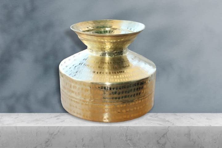 MUKE Handmade Pure Brass Water Pot BedaGadaWater DispenserContainerMatka Capacity 6 Liters Pack of 1 - Image 5