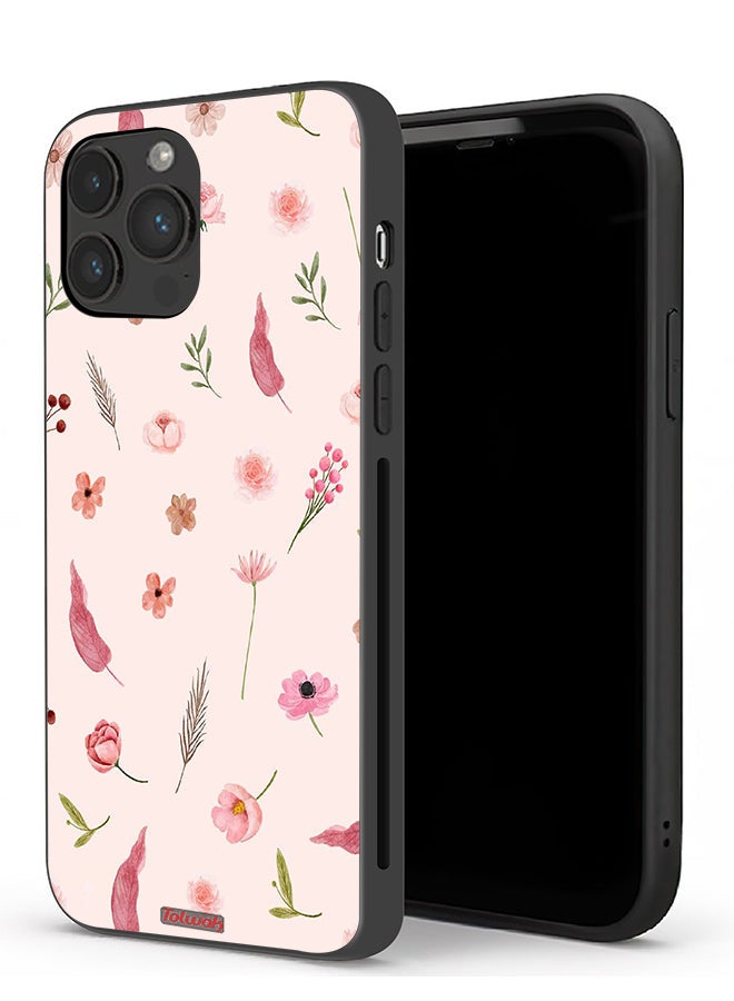 Tolwak Apple iPhone 13 Pro Max Protective Case Leaves And Roses Pattern - Image 1
