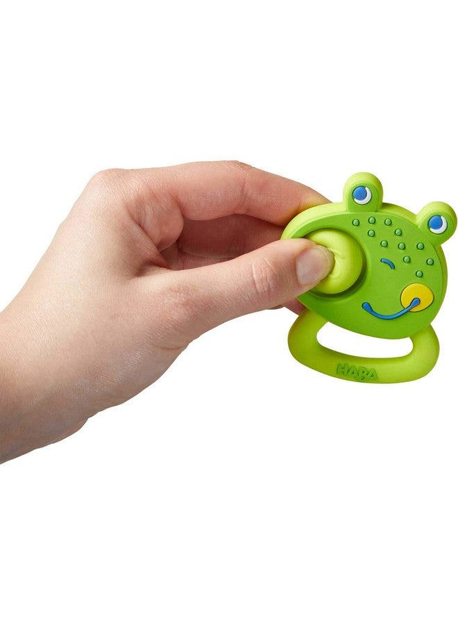 HABA Silicone Teethers for Babies 6-18 Months - Popping Frog Fidget Toy and Silicone Teether Ring and Grasping Toy for Safe Sensory Development - Dishwasher Safe Baby Essentials - Image 2