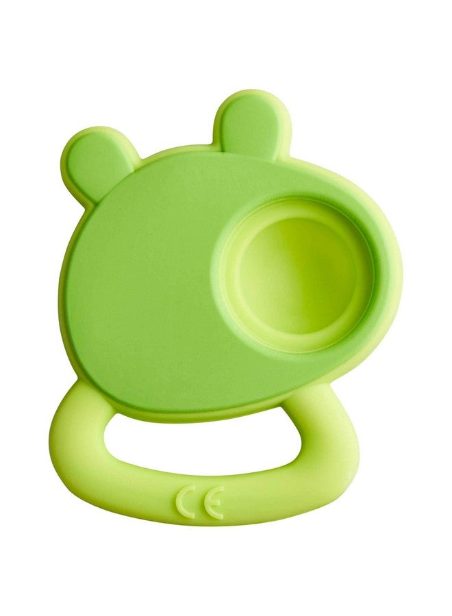 HABA Silicone Teethers for Babies 6-18 Months - Popping Frog Fidget Toy and Silicone Teether Ring and Grasping Toy for Safe Sensory Development - Dishwasher Safe Baby Essentials - Image 1