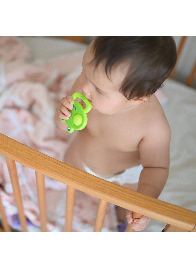 HABA Silicone Teethers for Babies 6-18 Months - Popping Frog Fidget Toy and Silicone Teether Ring and Grasping Toy for Safe Sensory Development - Dishwasher Safe Baby Essentials - Image 4