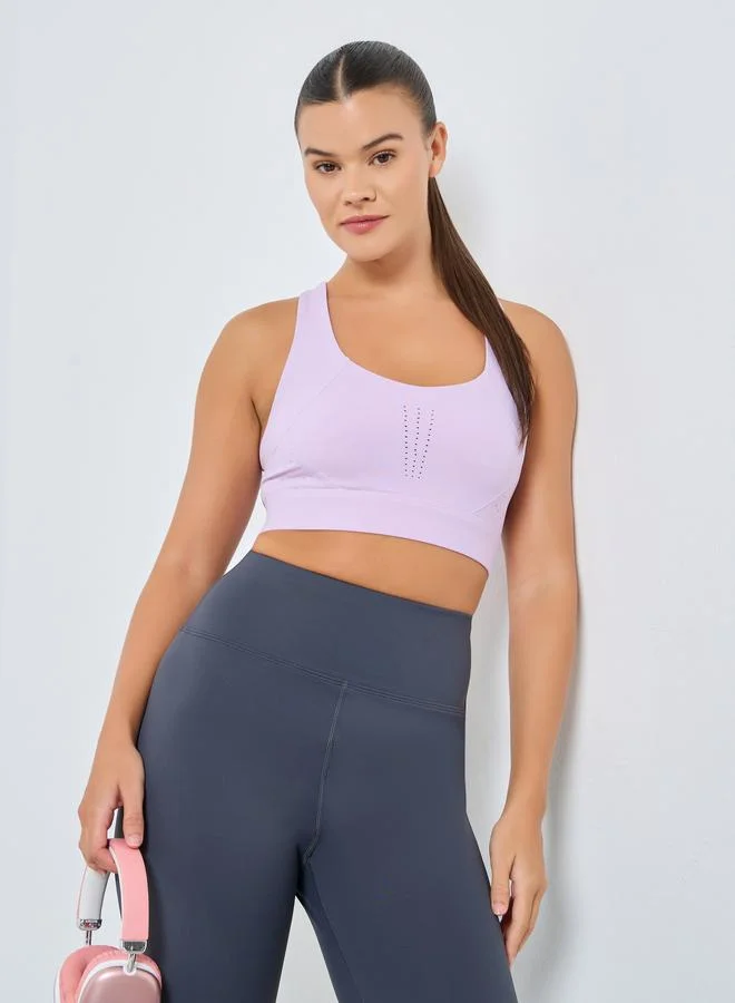 ستايلي اكتيف صدرية رياضية ريسر باك بعين وخطاف للغلق