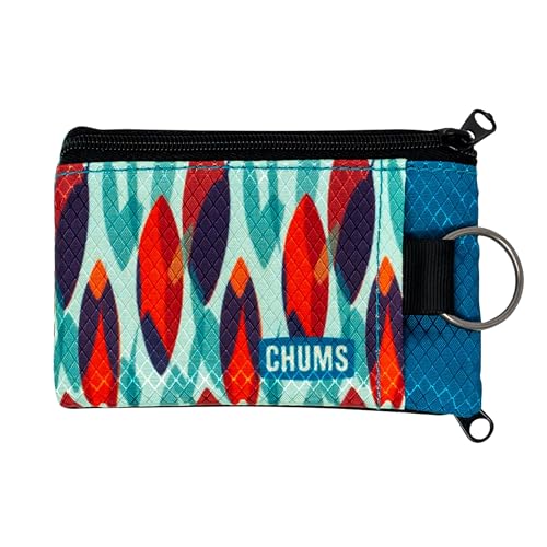 Chums Surfshorts Wallet - Lightweight Slim Wallet with RFID Blocking Card & Clear ID Window - Zippered, Water Resistant w/Key Ring (Surf) - Image 1