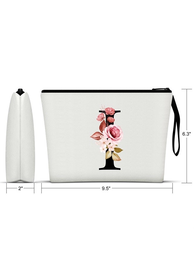 Vavabox A-Z Personalized Makeup Bag,Birthday Gifts for Women Mom,Gifts for Best Friend,Bride Bridesmaid Cosmetic bag (I) - Image 2