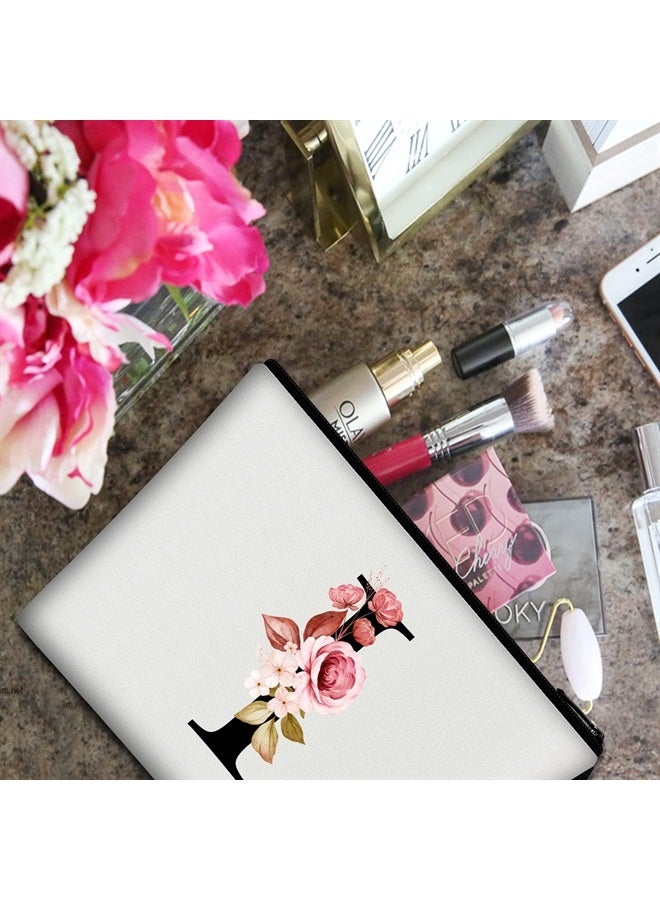 Vavabox A-Z Personalized Makeup Bag,Birthday Gifts for Women Mom,Gifts for Best Friend,Bride Bridesmaid Cosmetic bag (I) - Image 3