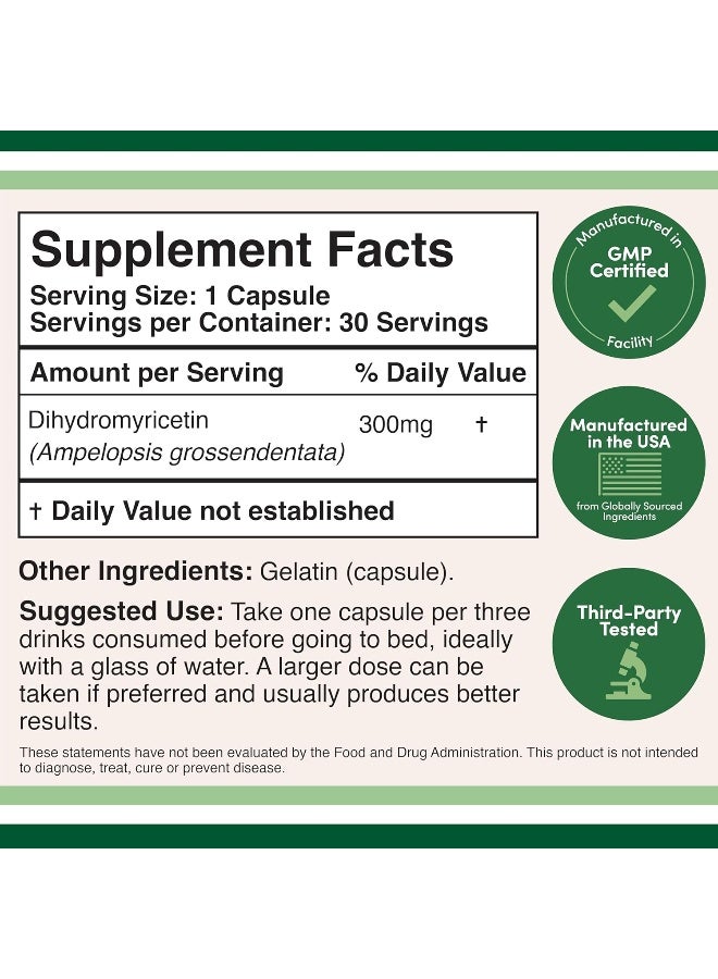 Double Wood Supplements Dihydromyricetin - 30 X 300 Mg Capsules - Image 2