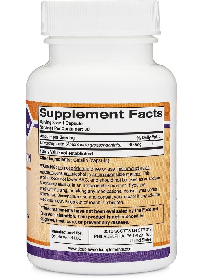 Double Wood Supplements Dihydromyricetin - 30 X 300 Mg Capsules - Image 3
