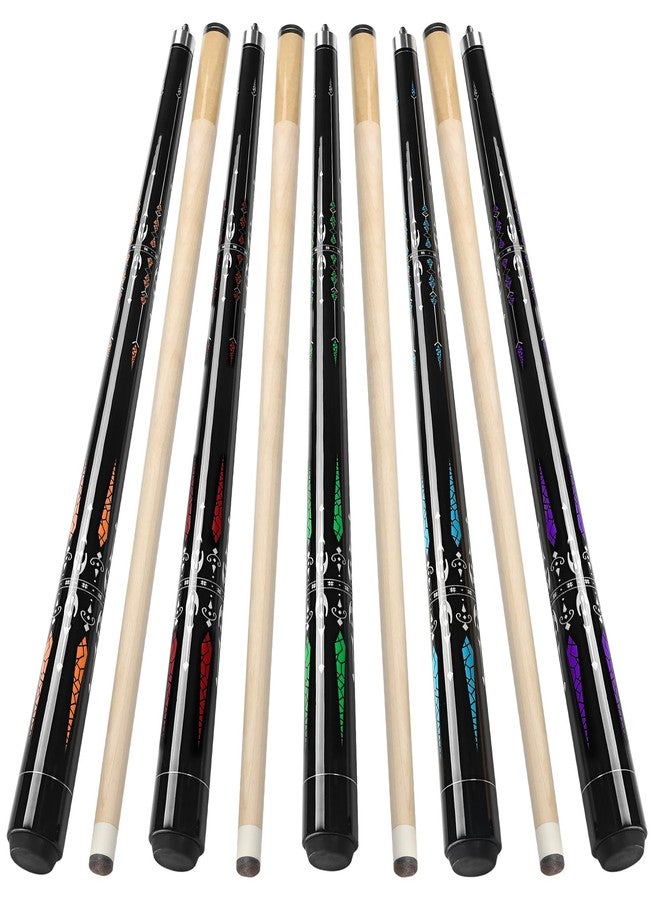 Winucue Pool Cue, 58" Billiard Cue Stick 2-Piece Maple Wood Pool Cue Stick 18 19 20 21oz for Bar House Pool Table Sports (Set of 5) - Image 1