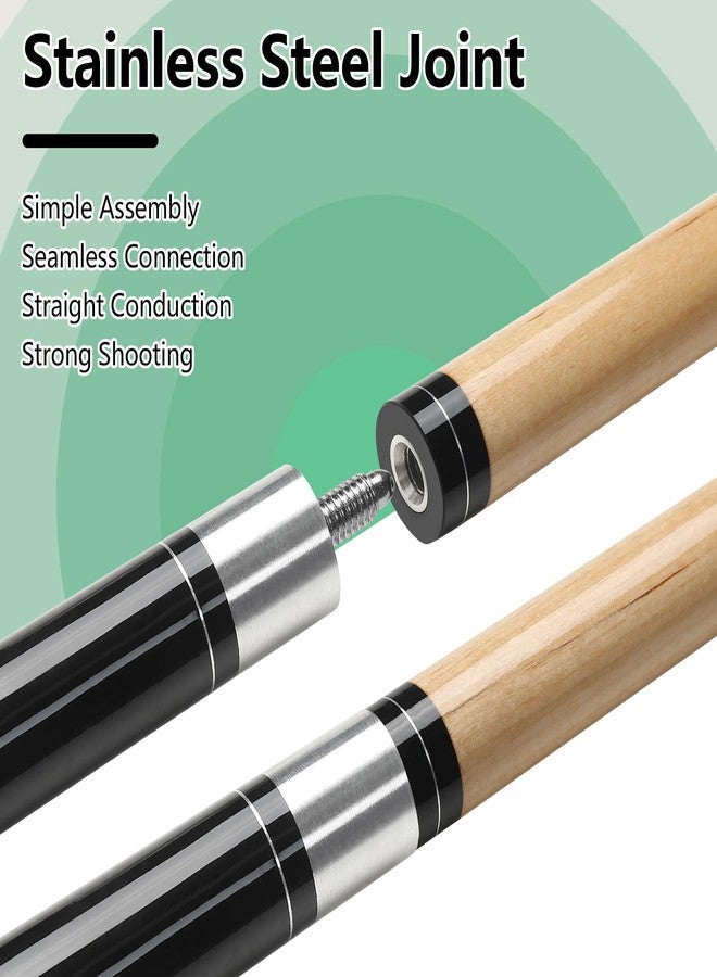 Winucue Pool Cue, 58" Billiard Cue Stick 2-Piece Maple Wood Pool Cue Stick 18 19 20 21oz for Bar House Pool Table Sports (Set of 5) - Image 4