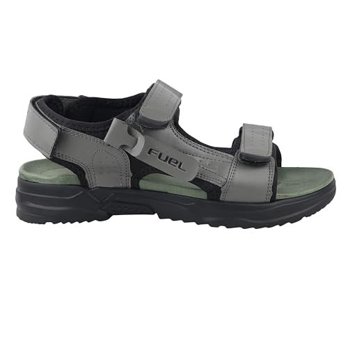 FUEL Combat Comfortable & Lightweight Casual Sports Sandals & Floaters for Mens with Anti-Skid & Flexible Sole for Outdoor (Black-7UK) - Image 2